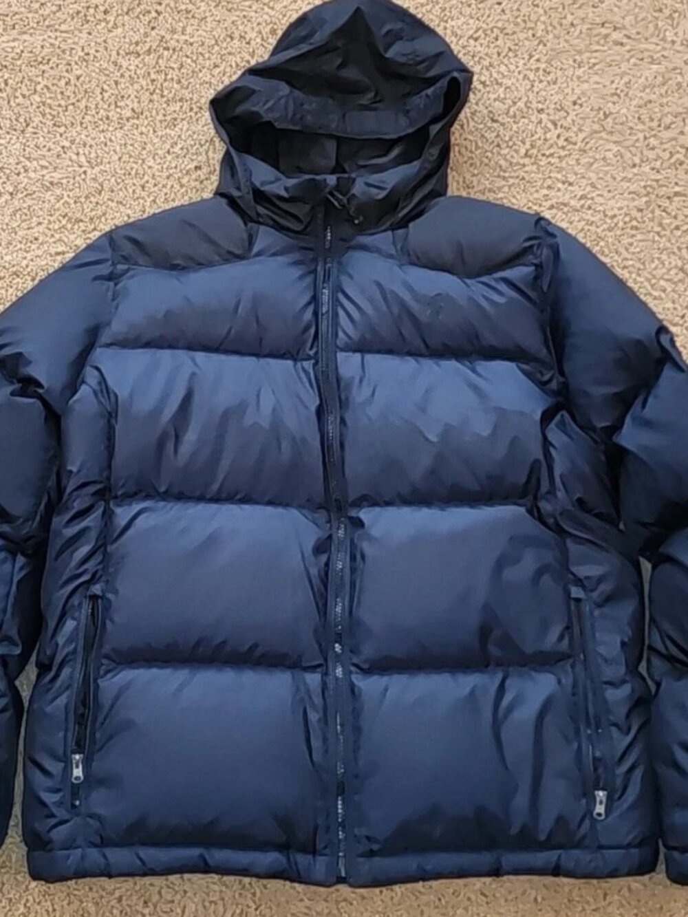 Polo Ralph Lauren Jacket Toddler SZ 6 Navy Down Puffer Hooded Zip Pockets